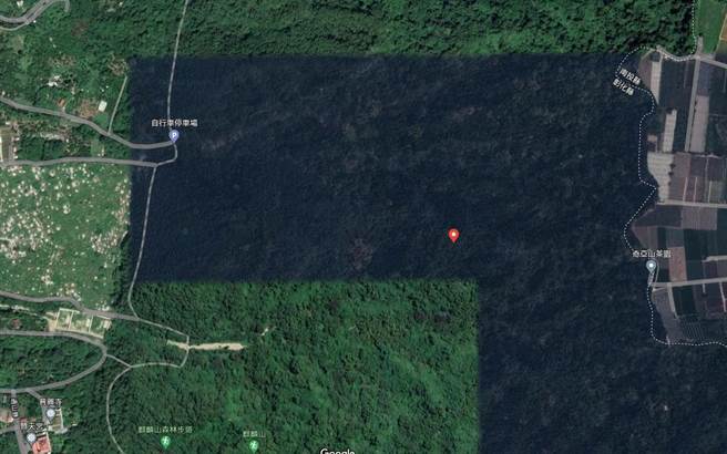 顏女坠崖的地方已经偏离原本步道，因此详细的坠崖原因，仍有待近一步调查厘清。（民眾提供／吴建辉彰化传真）