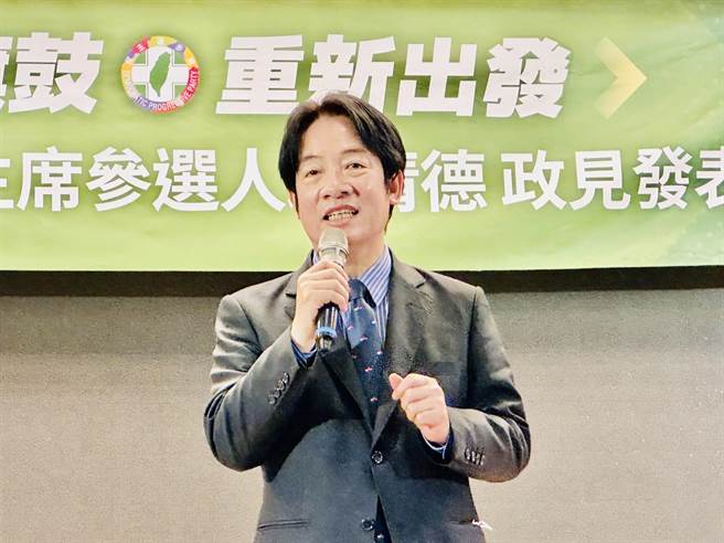 賴清德到南投向黨員報告，誠實面對施政不足與錯誤。（廖志晃攝）