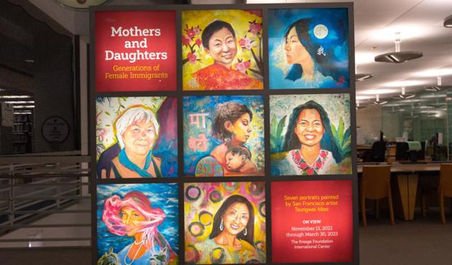  舊金山圖書館展出台灣藝術家牟宗瑋創作。（圖/ 中央社）