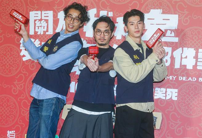 馬念先（左起）、導演程偉豪、許光漢今合體宣傳電影。（粘耿豪攝）