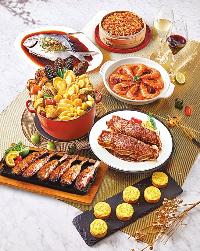 搶攻「最長年假」宅食聚餐商機，王品集團推出7款冷凍年菜組合，力拚售出1.75萬組。圖／王品集團提供