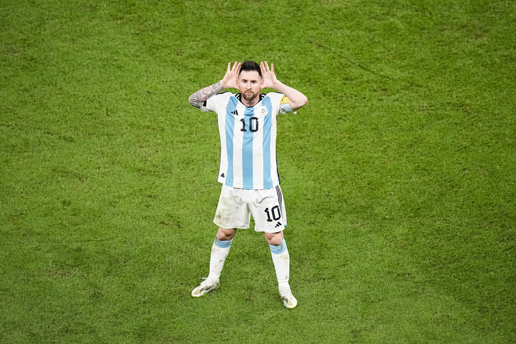 阿根廷足神梅西Lionel Messi如愿以偿，带领国家顺利在本届世界盃决赛拿下冠军。图/美联社(photo:ChinaTimes)