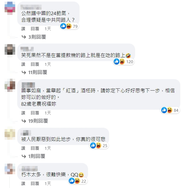 脸书网友留言。（图／截自蔡英文脸书）