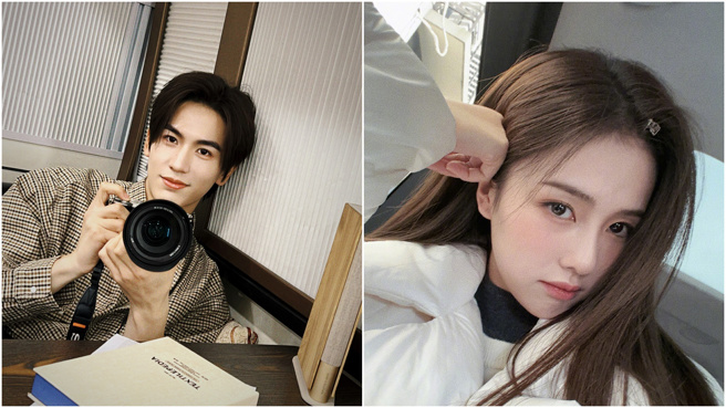 张凌赫与白鹿在冬至隔空示爱。(图／翻摄自张凌赫微博、白鹿微博)