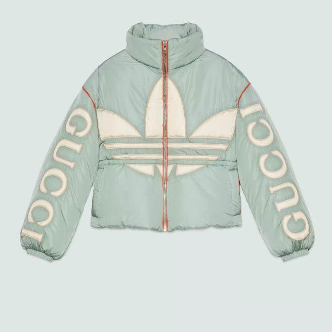 adidas x Gucci夹棉尼龙飞行员夹克，11万4000元。（Gucci提供）