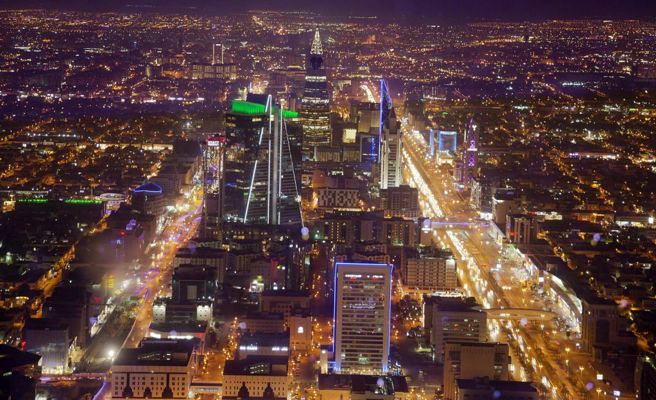 沙乌地阿拉伯首都利雅德的夜景。（美联社资料照）