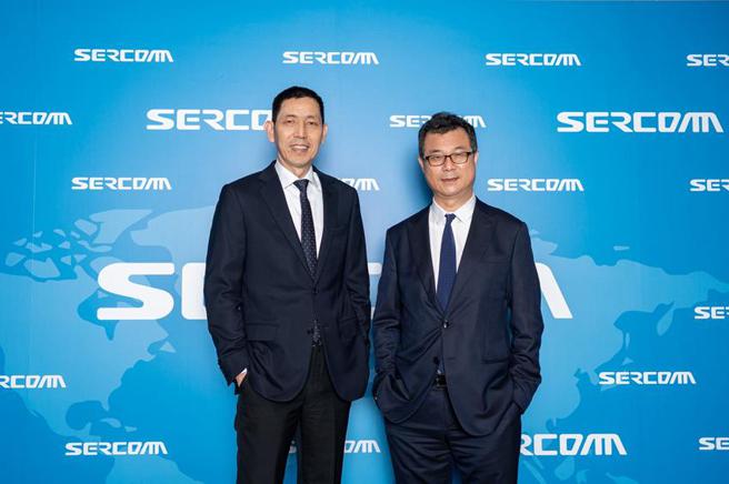 （中磊扩大参与全球规模最大之消费电子产品盛会CES 2023。以表慎重，今年特别由董、总连袂领军。图左为中磊董事长王炜，图右为中磊总经理林斌。图／中磊提供）