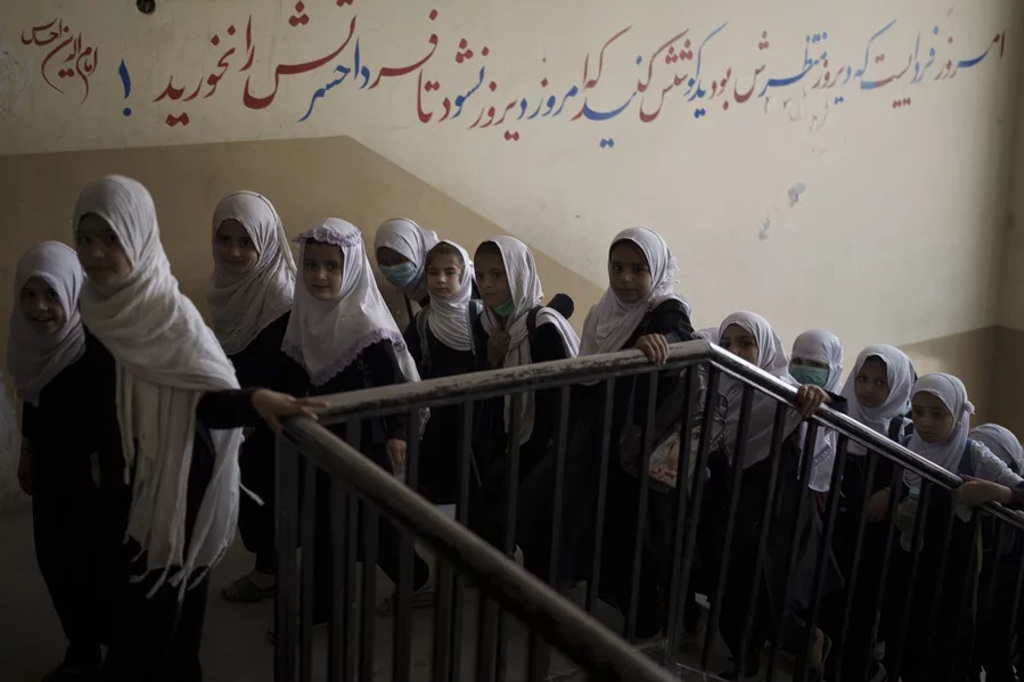 阿富汗女子的受教受，因塔利班重新掌政而被剥夺。图/美联社(photo:ChinaTimes)