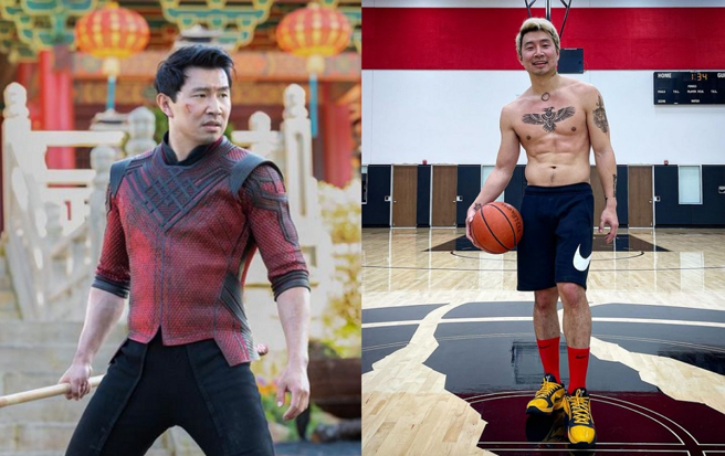 漫威英雄尚气将来台为P. LEAGUE+联盟比赛开球。（图／刘思慕IG）