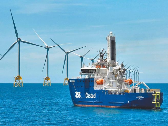 圖為彰化外海的離岸風場。（沃旭提供）