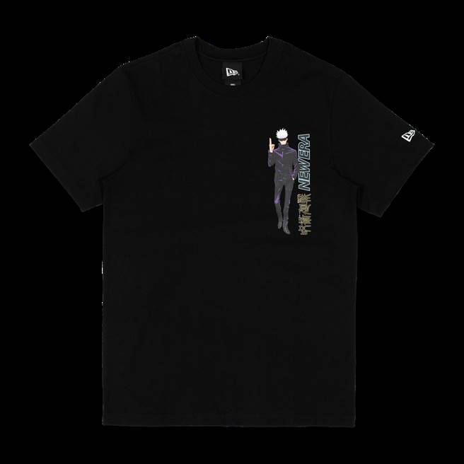 New Era 五条悟黑色短Tee，1680元。（New Era提供）