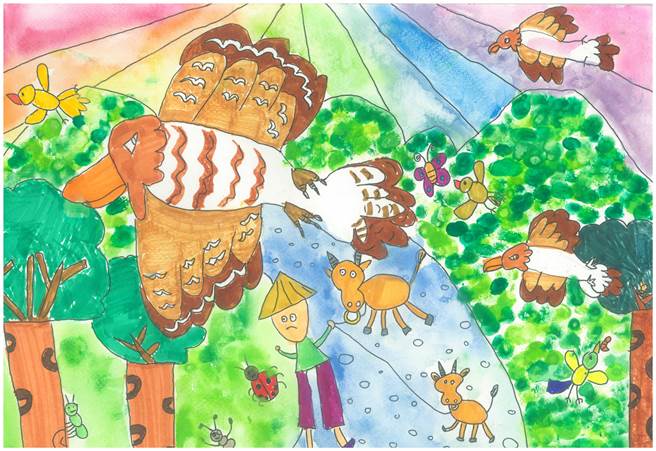 今年是墾丁國家公園管理處成立的第39年，周年慶系列活動28日在遊客中心熱鬧展開，當中「琅嶠鷹季－寫生比賽」也順勢開展。（墾管處提供／謝佳潾屏東傳真）