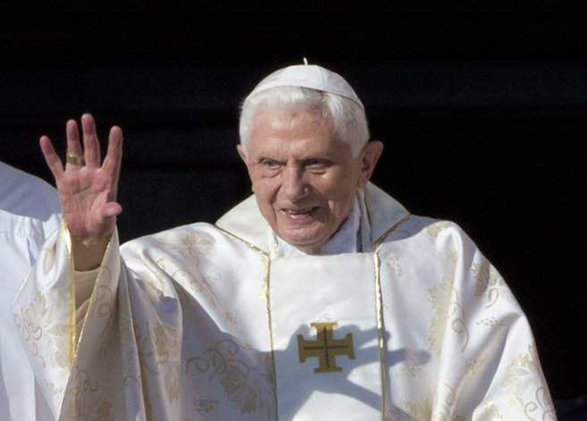 前教宗本篤十六世（Benedict XVI）。(圖/美聯社)  