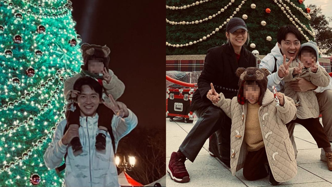 马俊麟今年圣诞节带着妻小出门感受佳节气氛。(图/马俊麟 FB)