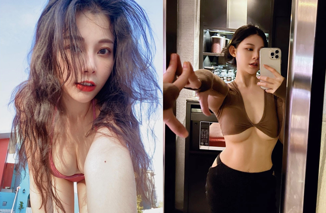 张香香被封为「乳沟女神」。（图／翻摄自m40925 IG）