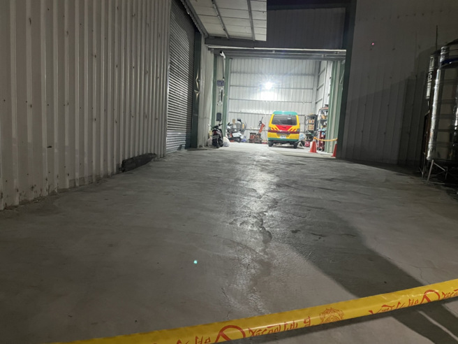 枪击案现场。（洪靖宜摄）