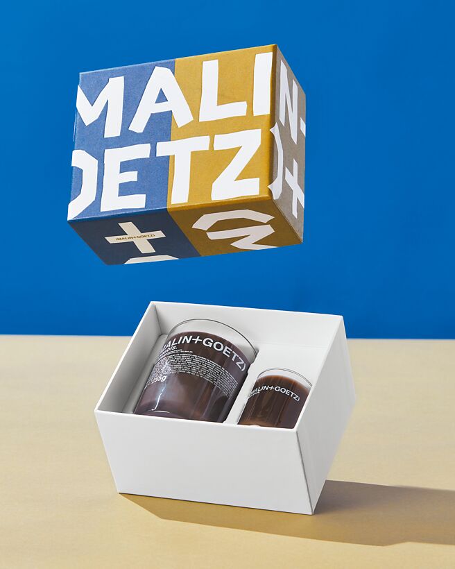 （Malin+Goetz）推出的大麻香氛蠟燭，頗具話題，價格2150元。（（Malin+Goetz）提供）