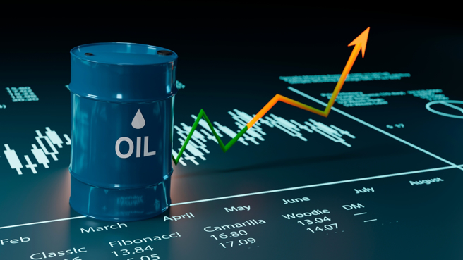 油價今天上揚，年線小幅上漲結束動盪的一年。（Shutter Stock）