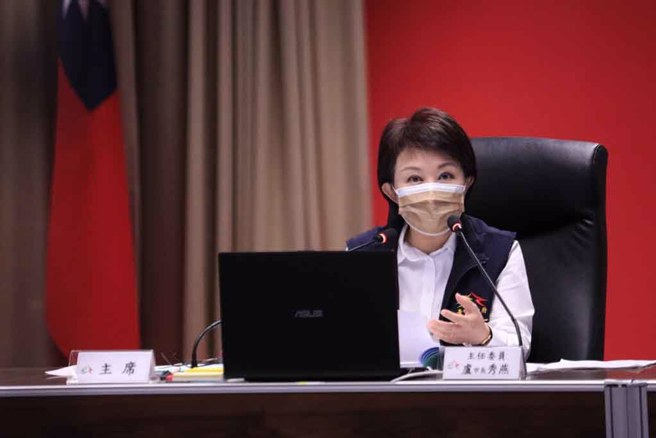 臺中市長盧秀燕擔任主委親自召開主持空氣品質改善委員會。（臺中市環保局提供）

