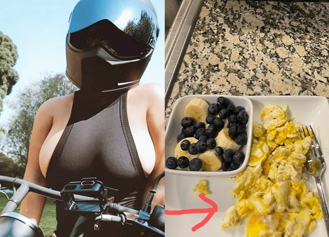 爆乳重机妹与金主夸张的对话，也让网友看得啧啧称奇。（翻摄自推特）