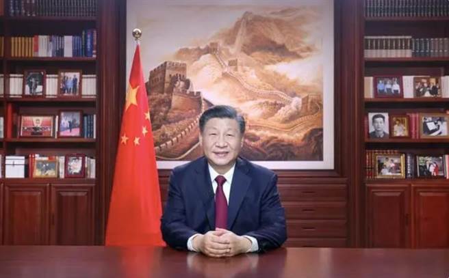 大陆国家主席习近平透过中央广播电视总台和互联网，发表2023年新年贺词。（新华社）