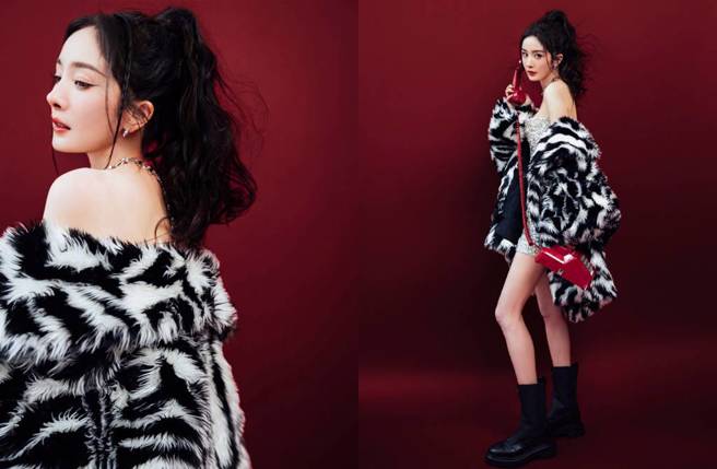 楊冪今登湖南衛視跨年晚會。(圖／取自嘉行楊冪工作室微博)