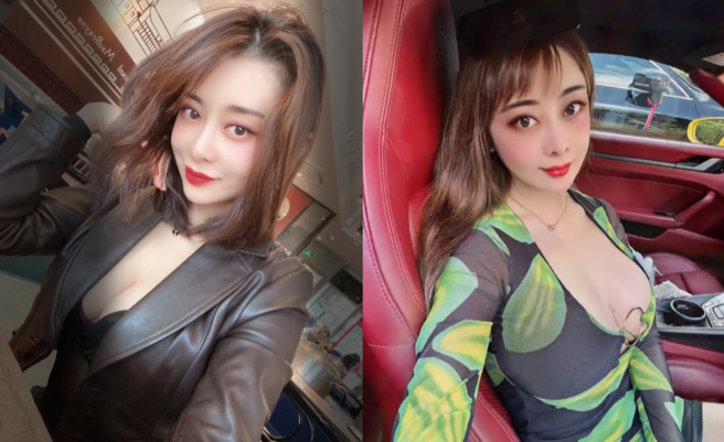 大陆网红瑶姐日前在直播里掀衣露胸前刺青令网友全喷鼻血。（图／抖音@瑶姐）