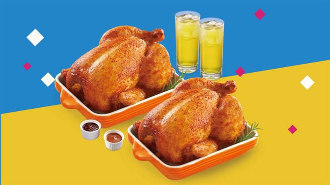 到21世纪购买招牌香草烤全鸡、大杯蜂蜜绿茶2杯，加价112元即可再享一只香草烤全鸡，等同总价下杀68折。（21世纪提供）