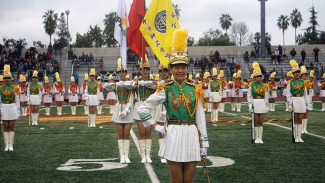 北一女乐仪旗队为少数的6支国际队伍之一。(图/中央社)