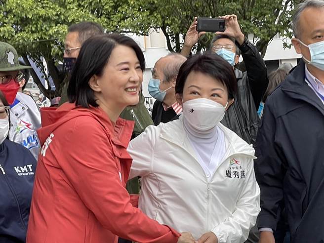 台中市長盧秀燕（右）。（蔡佩珈攝）