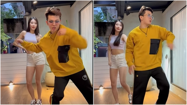 孙生与Wendy两人合拍跳舞影片。(图／翻摄自孙生IG)