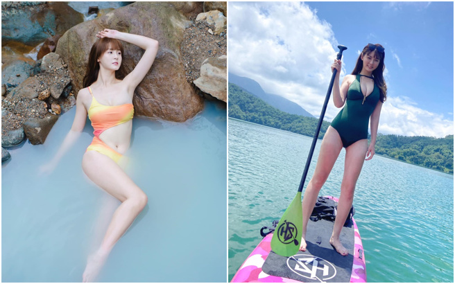 短今在元旦晒出一系列重机女郎辣照，许多网友惊呼好辣。(图/短今脸书)
