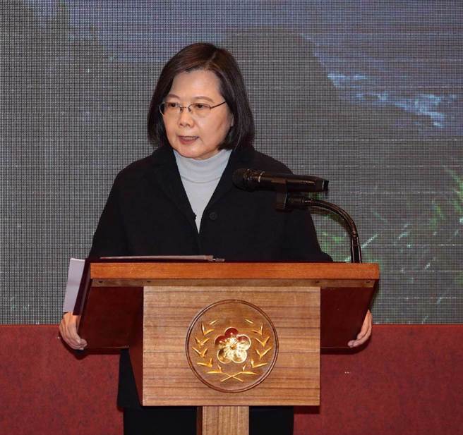 总统蔡英文在元旦谈话强调四大目标。（中时资料照／刘宗龙摄）