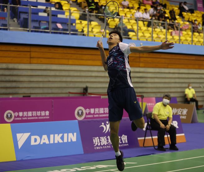 羽球新星郭冠麟在2023第一次全国羽球排名赛为男单第4种子。（中华羽协提供）