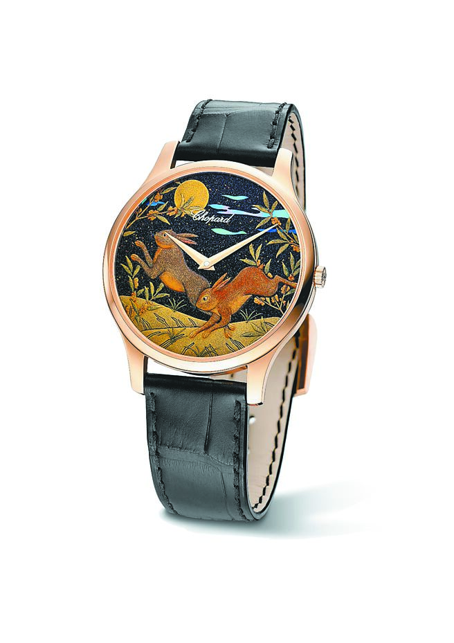 蕭邦L.U.C XP兔年蒔繪腕表，限量88只，92萬2000元。（CHOPARD提供）