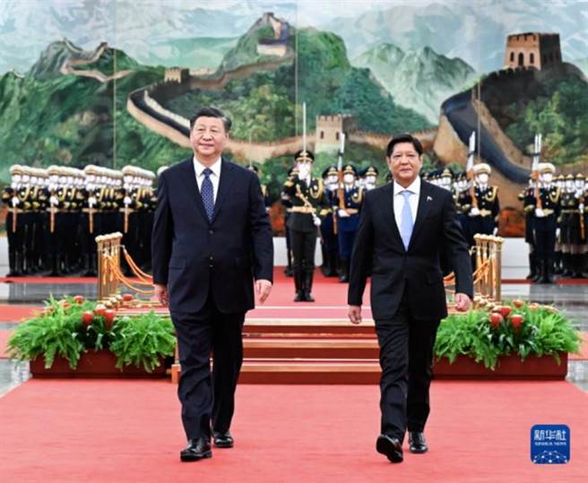 菲律賓總統小馬可仕訪問中國大陸，昨天和中國國家主席習近平會晤，雙方發表《中菲聯合聲明》。（新華社）