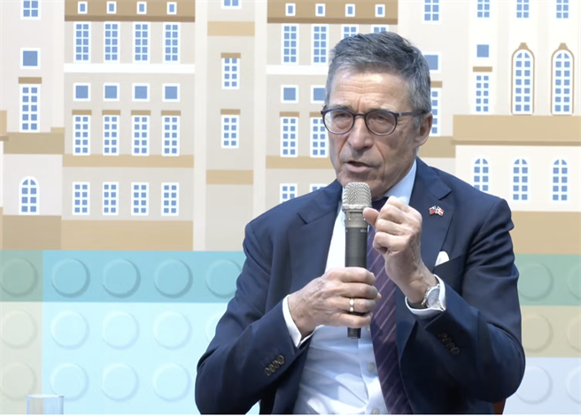 前北約祕書長拉斯穆森。（取自外交部直播）