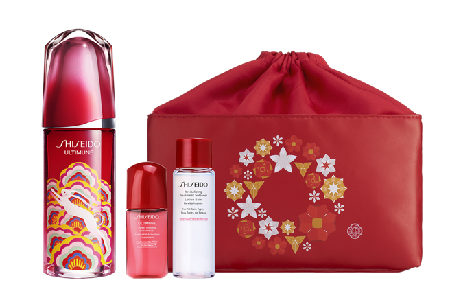 遠百竹北資生堂國際櫃紅研超導循環肌活露新年限定版，價值6990元、特價4500元，限量10組。（遠百提供）
