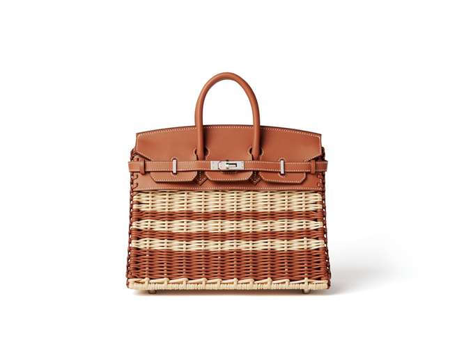 Birkin Picnic提包Swift小牛皮与柳条编织材质79万2000元。（Hermes提供）