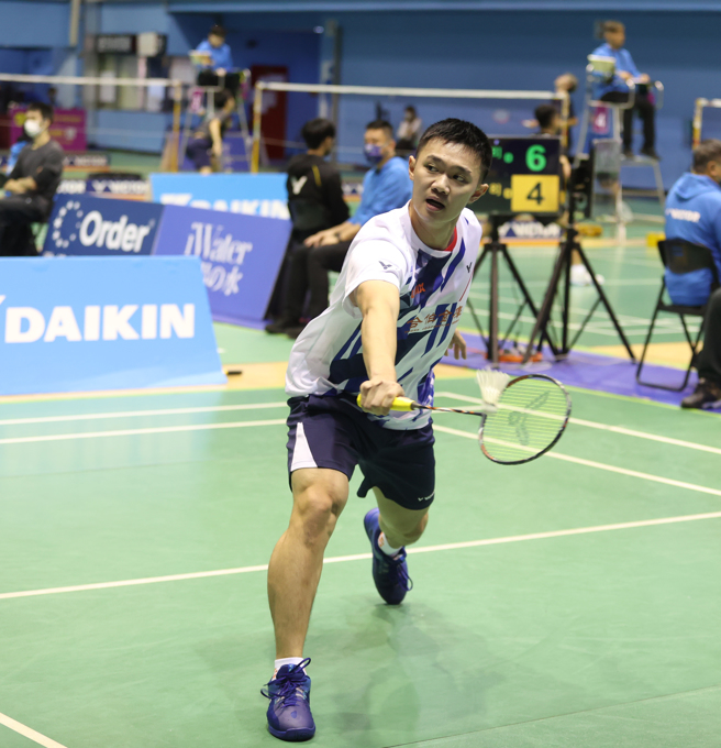 合库羽球队男子选手黄郁岂，晋级2023年第一次全国排名赛男单决赛。（合库羽球队提供）