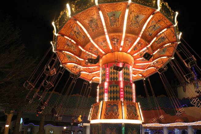 新春期間，12歲以下只要199元，就能玩翻麗寶樂園的「探索世界」及「熊大的麗寶小鎮」。（麗寶樂園度假區提供／陳淑娥台中傳真）