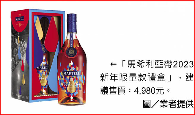 「马爹利蓝带2023新年限量款礼盒」，建议售价：4,980元。图／业者提供