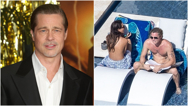 男星布莱德彼特被媒体拍到与小26岁新欢在墨西哥游玩。(图／达志影像)
