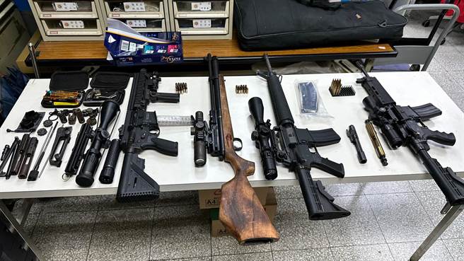 修车师傅斜杠涉改造卖枪，警查扣3长枪等改造枪弹，依违反《枪炮弹药刀械管制条例》罪嫌送办。（台中市刑大提供／陈淑芬台中传真）