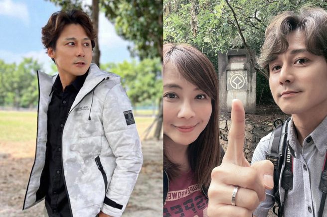 廖科溢透露最新復工计画，秦绫谦（右图左）与他度蜜月中。(图/廖科溢脸书)