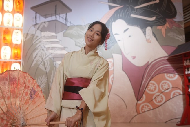 温泉祭活动开放浴衣试穿体验。(福容饭店提供)