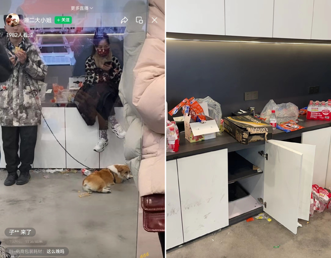 特斯拉无预警降价，有些刚买车的车主气愤地前往门市维权，还为此将特斯拉店内的零食、饮料与赠品抢个精光。（图／微博@不是郑小康)