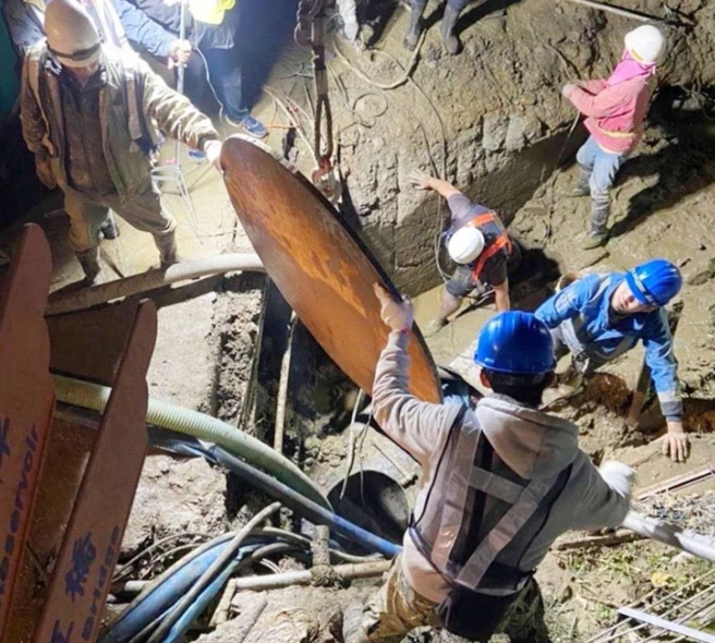 水终于来了！桃园今凌晨復水。(图/台水第二区处提供)