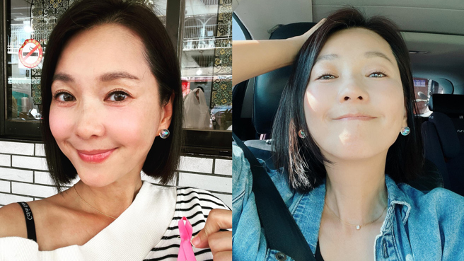 六月日前去露营时不慎受伤，脸部红肿还过敏。（图／FB@六月）