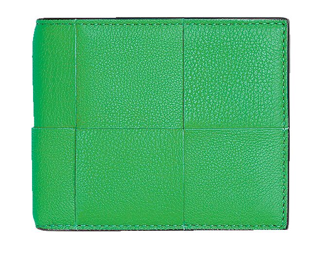 Bottega Veneta撞色编织短夹，2万元。（Bottega Veneta提供）